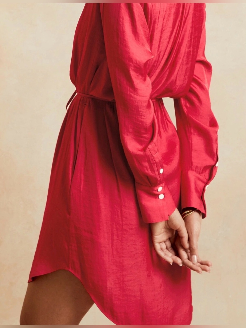 Banana Republic ESSENTIAL SHIFT DRESS, Red, Sz M